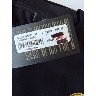 Versace Men’s Logo Compact Cotton Jersey T-Shirt Black XL 1013302 NWT $800