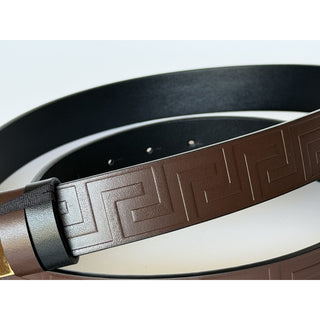 Versace Greca Calf Leather Reversible Brown/Black Belt 120 (48) 1021757 IT NWT