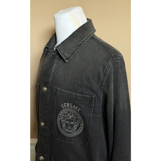 Versace Medusa Men’s Denim Stone Gray Jacket 42 US (52 Euro) 1014413 NWT $1750