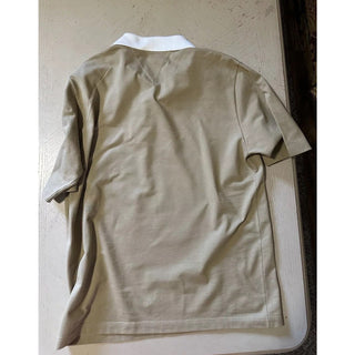 Bottega Veneta Men Cotton Piquet Polo Shirt White/Yellow/Brown Size M New $700