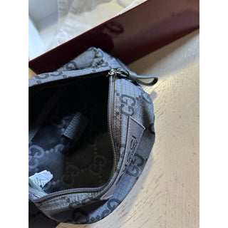 New Gucci Ripstoo GG Large belt bag Gray/Black Size 80/32 767934