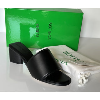 NIB $760 Bottega Veneta Calf Leather Sandals Shoes Black 9 US 651378 Italy
