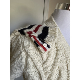 NWT Thom Browne Men Open Knit Wool Blend Cardigan Sweater White M ( 2 ) Ireland