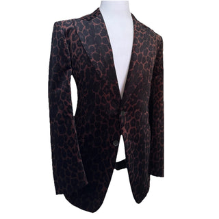 NWT $7170 TOM FORD Men Velvet Sport Coat Jacket Blazer Black/Brown 42R US/52R Eu