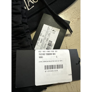 NWT $990 Saint Laurent Men Drawstring Short Pants Black Size L