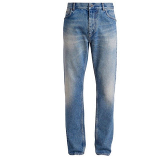NWT $1050 Balmain Faded Five-Pocket Jeans Blue 36 US/52 Eu