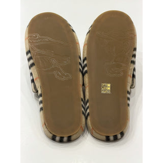 Burberry Check Wool Blend Slippers Beige Men 11 US (44 Eu) IT 8123284 NIB $525