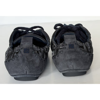 Fendi Fit FF Jacquard Suede Sneakers Blue Men 10 US (9 Fendi) IT 7E1842 NIB $950