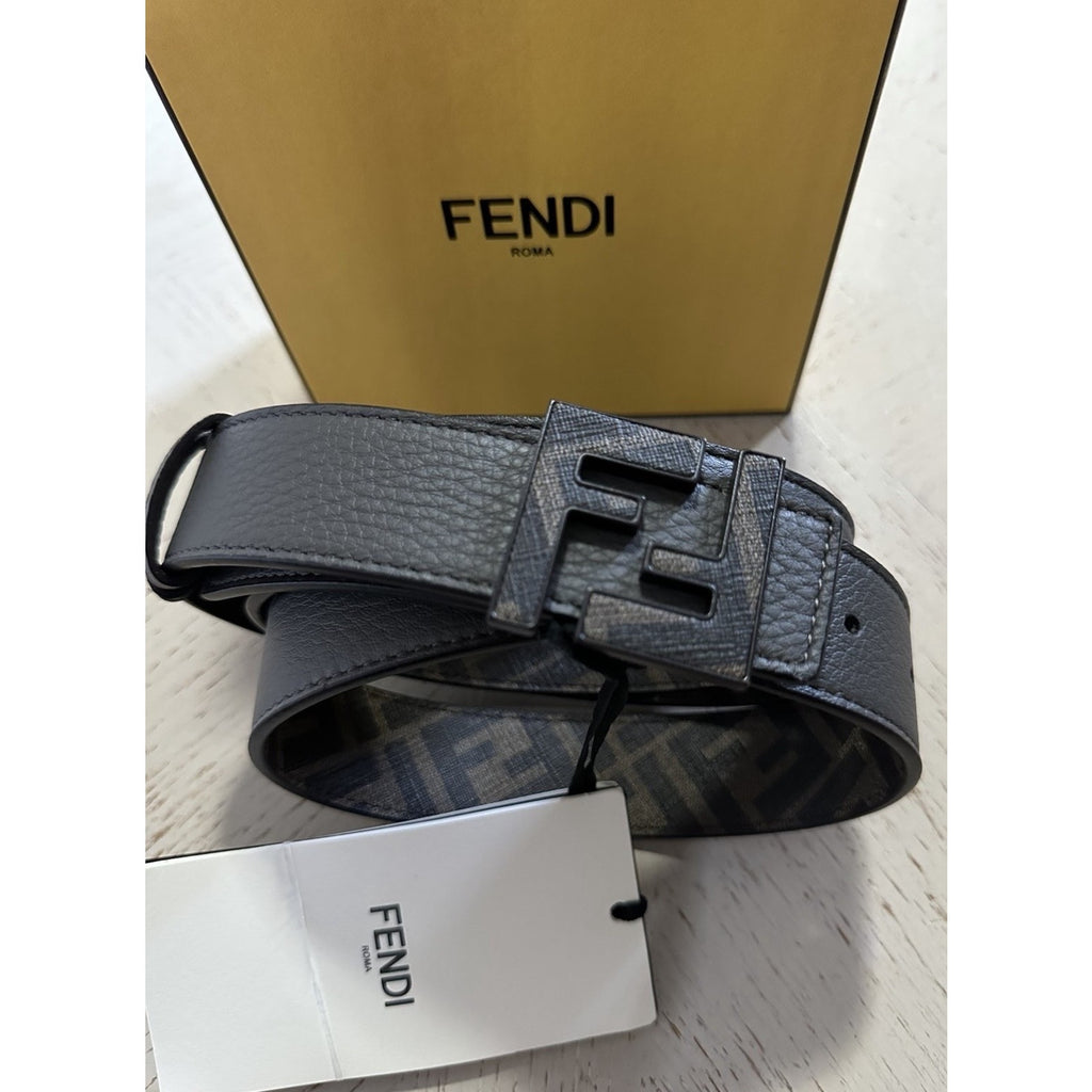 Fendi FF Buckle Men’s Reversible Brown/Gray Belt 115/46 Italy 7C0424 NWT $750