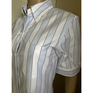 New $720 Thom Browne Striped Midi Shirtdress Blue/White/Multi Size 40/4 Italy