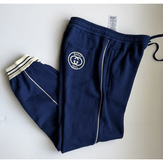 Gucci Interlocking G 1921 Jogger Pants Blue Men M 756654 XJFV7 NWT