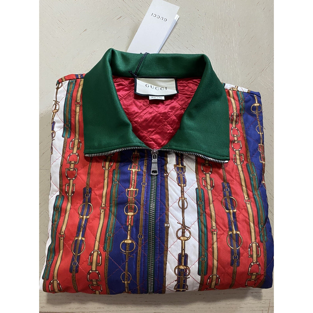 NWT $2980 Gucci Men's Track Jacket Green/Multicolor Size M Italy