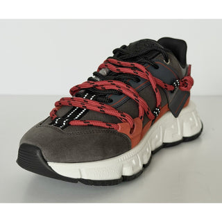 Versace Men's Greca Sneakers Red/Gray 14 US (47 Euro) IT 1021490 NIB