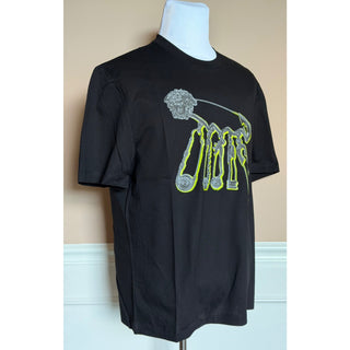 Versace Men’s Logo Compact Cotton Jersey T-Shirt Black 2XL 1013302 NWT $750
