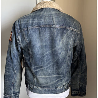 Polo Ralph Lauren Men Faux-Shearling-Lined Denim Jacket Blue Size S
