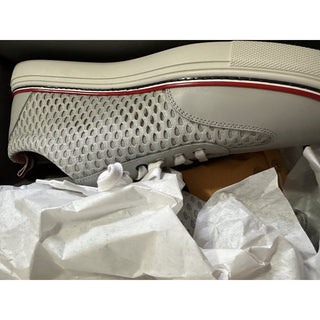 NIB Thom Browne Men Leather & Mesh Training Sneakers Shoes Gray 11 US/44 Eu Ita