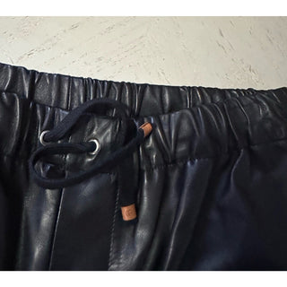 New $4700 Gucci Men Leather Jogging Pants Black Size 50 Eu/34 US 738235