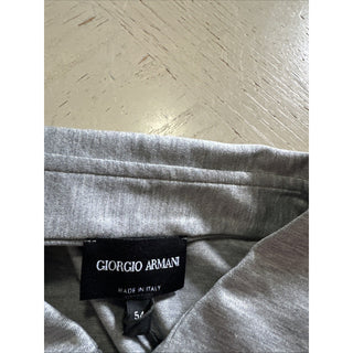NWT $875 Giorgio Armani Mens Silk/Cotton Polo Shirt Gray 44 US/54 Eu ( XL )Italy