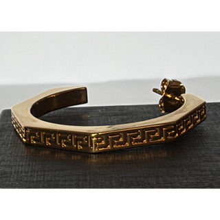 Versace Greca Bar Earrings Gold Greek Key 1019301 1A00620 3J000 NIB