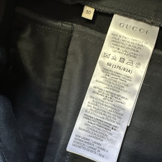 New $1980 Gucci Men Canvas/Cotton GG Print Drawstring Pants DK Gray 34 US/50 Eu