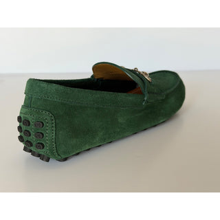 Gucci Mens Suede Horsebit Driver Loafers Shoes Green 7.5 US (7 Gucci) 765859 NIB