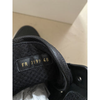 NIB $925 Givenchy Men High Top Logo Leather Sneakers Shoes Black 15 US/48 Eu