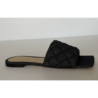 Bottega Veneta Indigo Denim Flat Sandals 8 US (38 Euro) 708906 Italy NWT $890