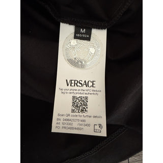 Versace Men’s Logo Compact Cotton Jersey T-Shirt Black M 1013302 IT NWT $750