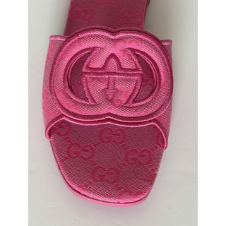 Gucci Interlocking G Pink Sandals 8 US (38 Euro) Italy 790447 NIB