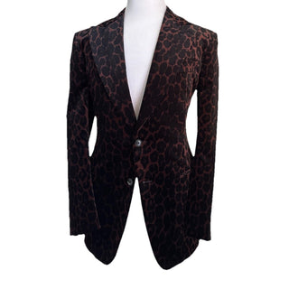 NWT $7170 TOM FORD Men Velvet Sport Coat Jacket Blazer Black/Brown 42R US/52R Eu