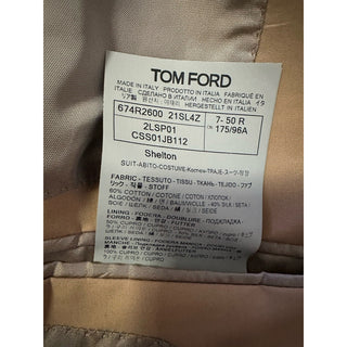 NWT $6050 TOM FORD Men Shelton Suit LT Camel 40 US/50 Eu Italy