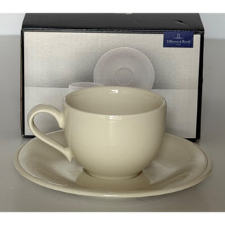 Villeroy & Boch New Cottage Espresso Cup Saucer Set 4 Pc White Germany NIB