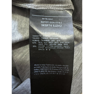 NWT $875 Giorgio Armani Mens Silk/Cotton Polo Shirt Gray 46 US/56 Eu ( XXL )