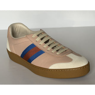 Gucci Women’s Skin Rose Suede/Leather Web Low Top Sneakers 10 US (40) 858532 NIB