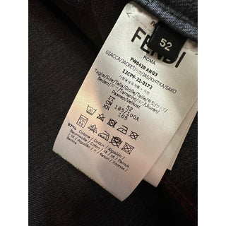 NWT $1980 Fendi Men’s Denim Jacket Black 42 US/52 Ita FW0428