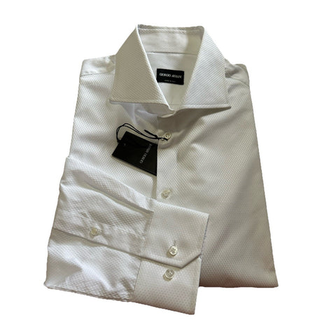 Giorgio Armani Men Short Stile Dress Shirt White Size 45/18 New $645 Italy