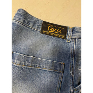 NWT $1500 Gucci Mens Short Jeans Pants Blue Size 30 US/44 Eu