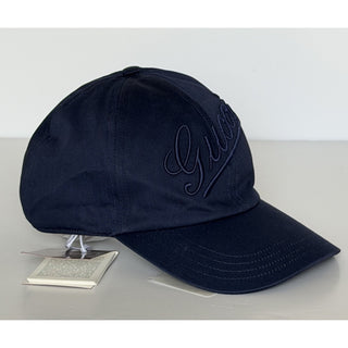 Gucci Emroidered Baseball Cap Hat Cotton Blue M (58 cm) Italy 792782 IT NWT