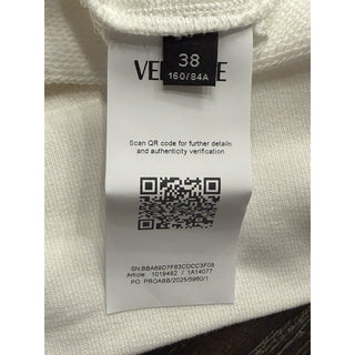 Versace Medusa Embroidered Sweatshirt Women’s White/Gold 4 US (38) 1019482 NWT