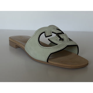 Gucci Interlocking G Green Leather Sandals 6 US (36 Euro) Italy 694451 NIB
