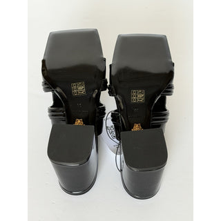 Versace Medusa Patent Leather Mule Sandals Black 11 US (41 Eu) Spain 1018232 NIB