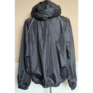 Gucci Men’s Nylon Satin Hooded Windbreaker Jacket Black 46 US (56) 68937 IT NWT