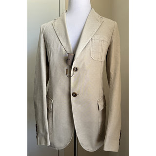 NWT $1580 Gucci Mens Sport Coat Blazer Ivory 40R US/50R Eu Italy