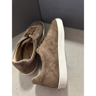 NIB $1100 Brunello Cucinelli Men’s Suede Sneakers Shoes Brown 13 US/46 Eu