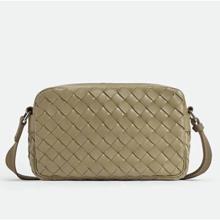 Bottega Veneta Intrecciato Leather Crossbody Bag Taupe 710048 Italy NWT $2500
