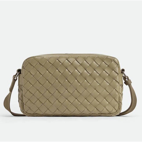 Bottega Veneta Intrecciato Leather Crossbody Bag Taupe 710048 Italy NWT $2500