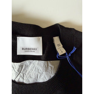 Burberry Lea 100% Wool Black Sweater Large 8091166 NWT $915