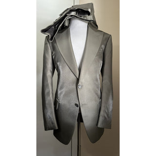 NWT $6190 TOM FORD Men Cooper Suit Silver Lurex/Gray 46 US/56 Eu