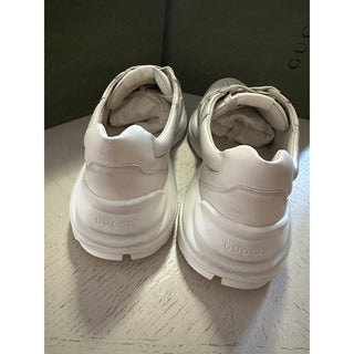 New Gucci Men Leather Rython Dirty mouth Sneakers Ivory 15 US/14 UK 552089