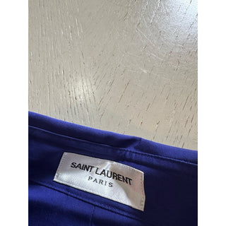 Saint Laurent Men Shirt Overshirt Jacket Encre/Blue Size 42/XL New $850 Italy